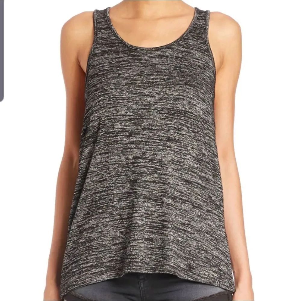 Rag and Bone JEAN Heather Black Gray tank top sz small